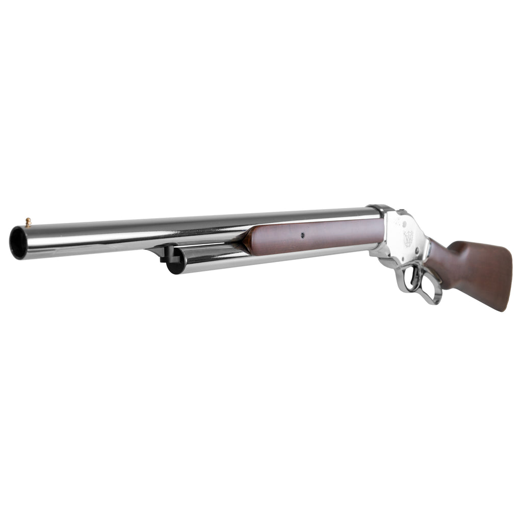 Golden Eagle M1887 Long Lever Action Shotgun (Silver/Wood) - Green Gas Gel Blaster