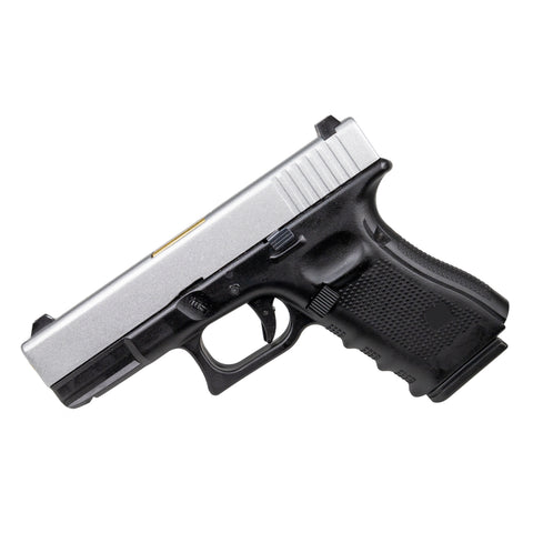 Double Bell G Pistol 19 (Silver) - Green Gas Gel Blaster