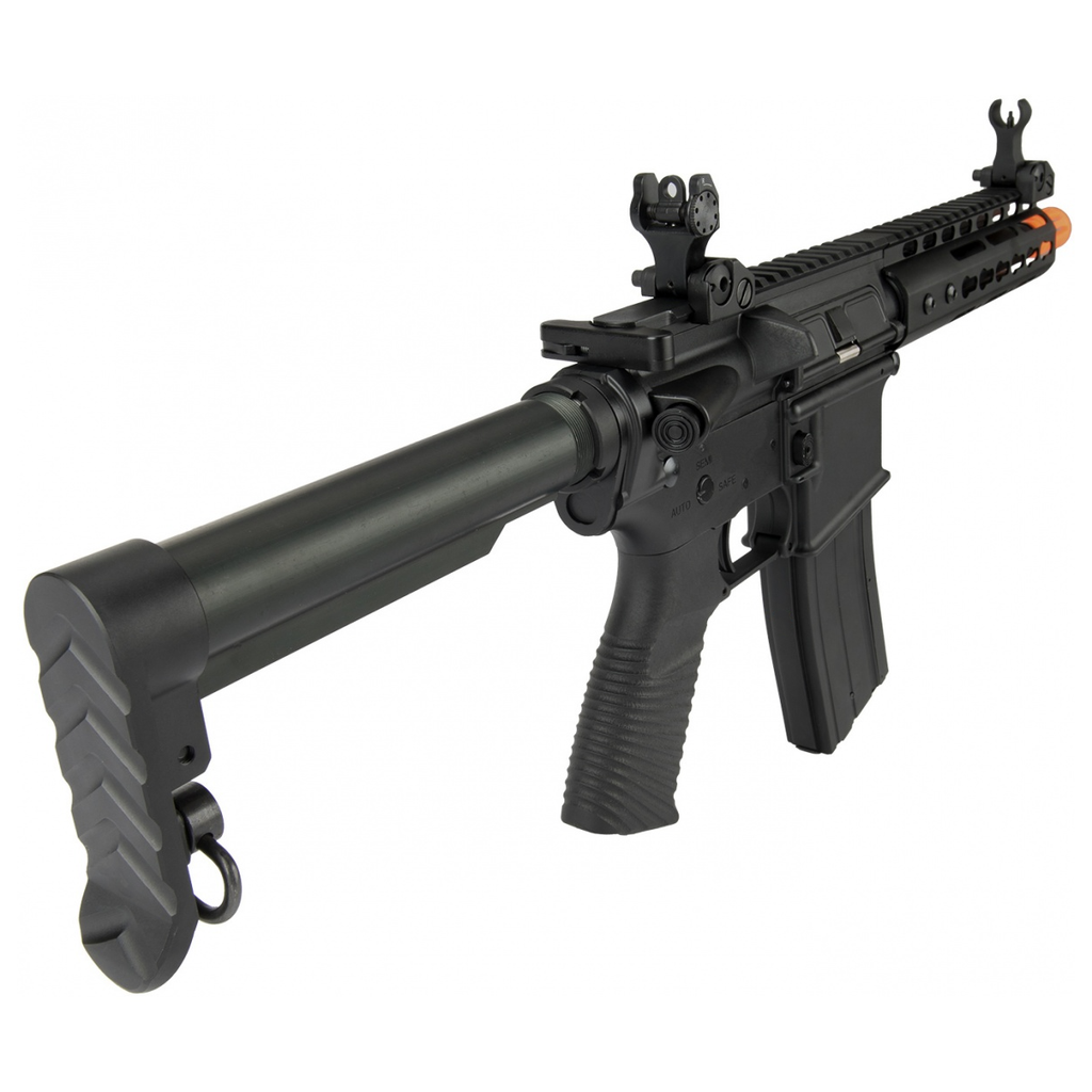Golden Eagle M4 MK16 9" KEYMOD (Black) (Metal Gas Blowback Rifle) - Green Gas Gel Blaster